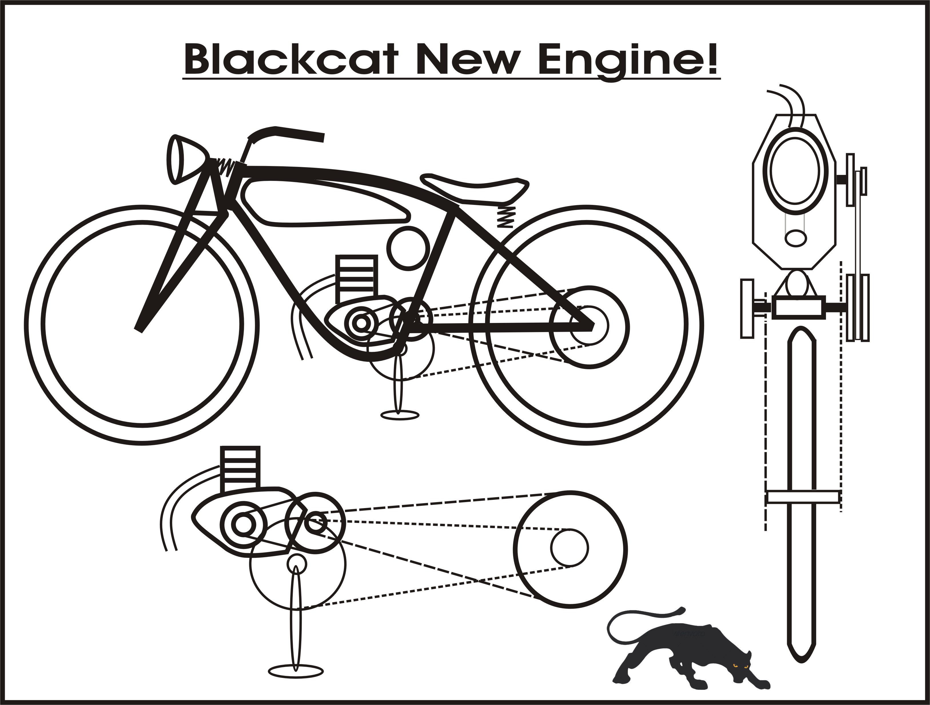 Bikin Sketsa Blackcat Versi 2 Berikut Transmisi Tiger Scrambler